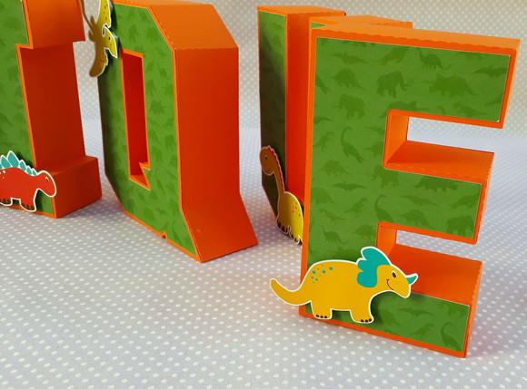 Letra 3d Dinossauro