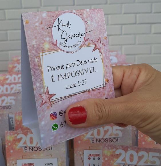 Mini Calendário de Mesa Personalizado
