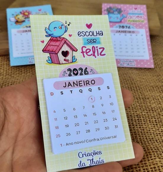 Mini Calendário de Geladeira 2027