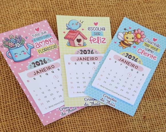 Mini Calendário de Geladeira 2027
