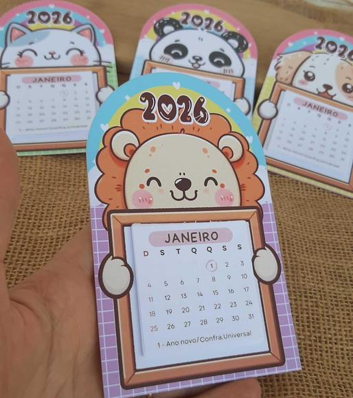 Mini Calendário de Geladeira  Bichinhos