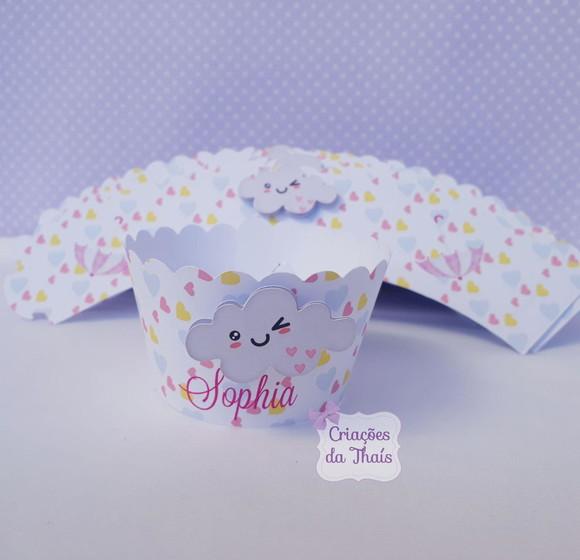 Saia para Cupcake Chuva de Amor