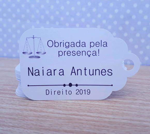 Tag Agradecimento Formatura