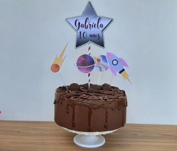 Topo de Bolo para Festa Galáxia