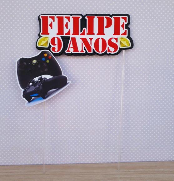 Topo para Bolo Video Game