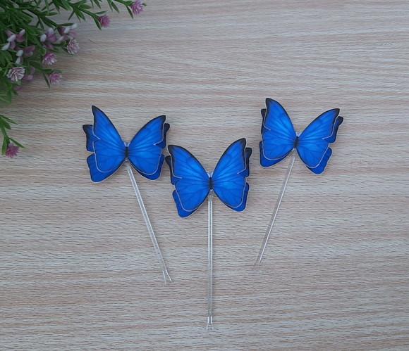 Topper de Docinho Borboleta Azul