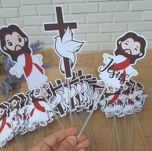 Topper para Centro de Mesa Festa Jesus