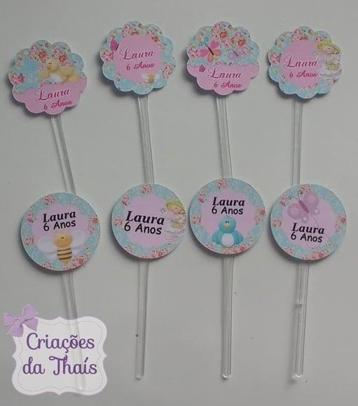 Topper para Docinho e Cupcake Jardim