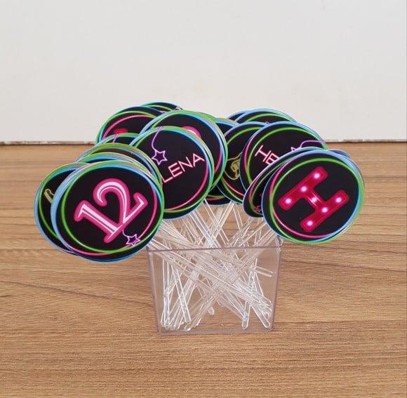 Topper para Docinhos Festa Neon