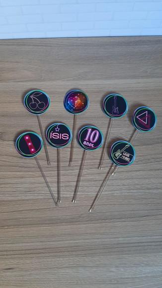 Topper para Docinhos Festa Neon