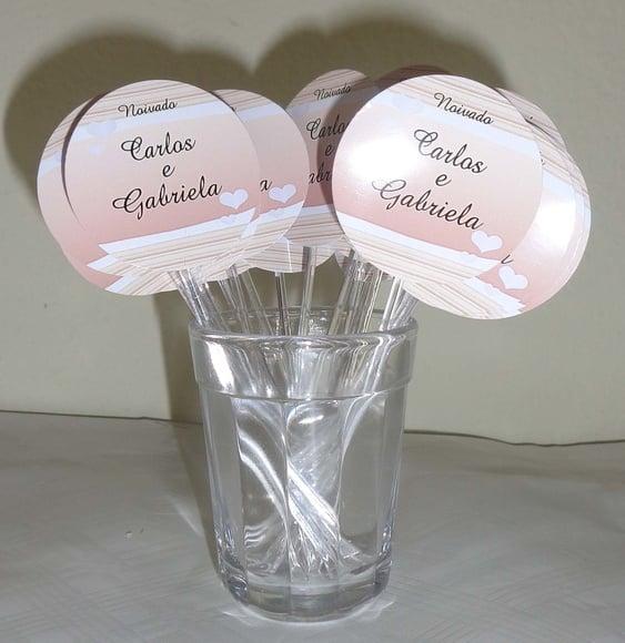 Topper para Docinhos Tema Noivado