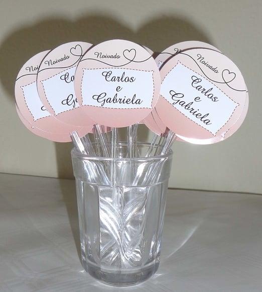 Topper para Docinhos Tema Noivado