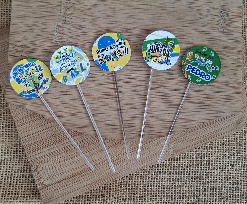 Kit Decoração de Festa Copa, Brasil Rumo ao Hexa