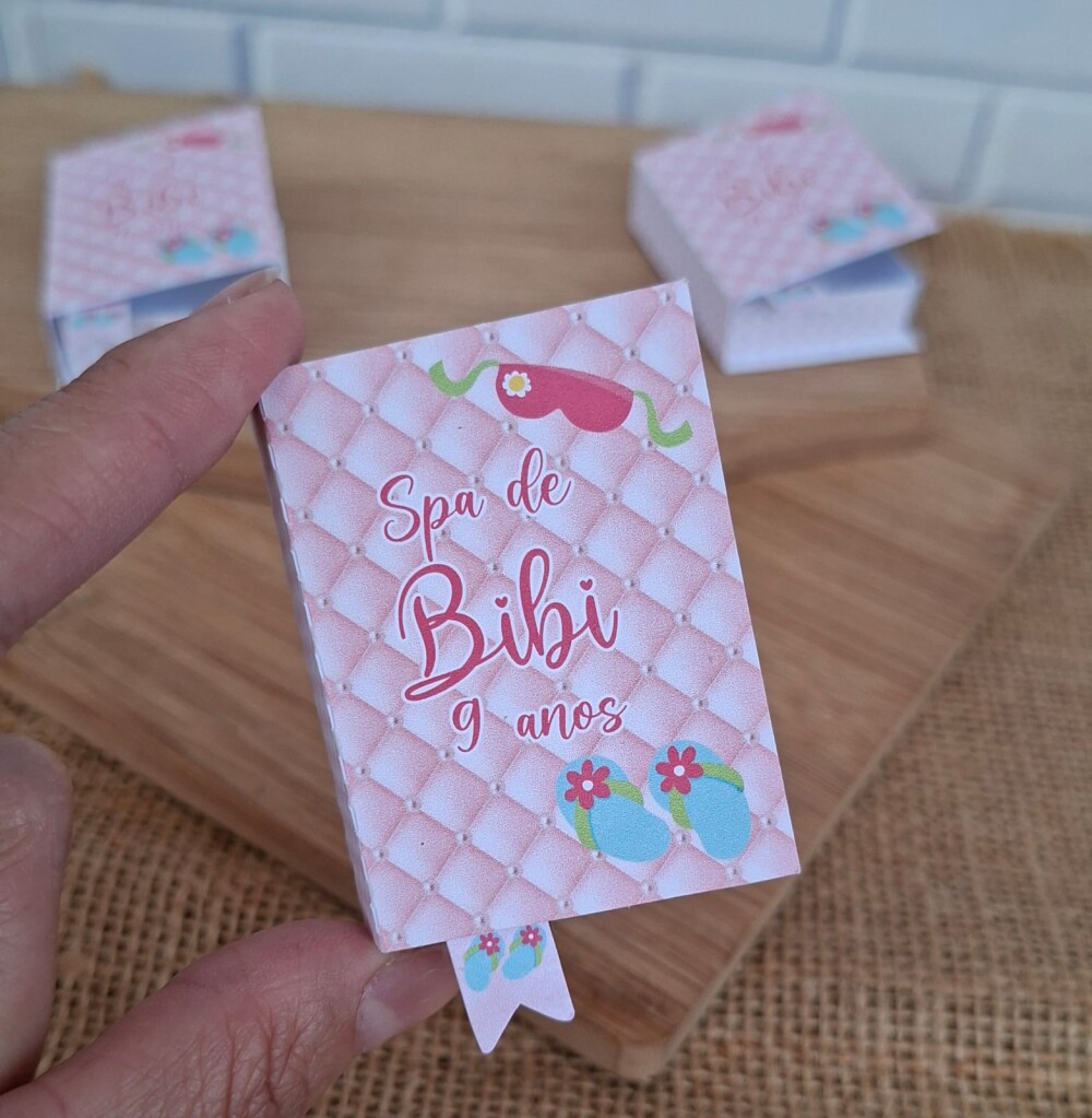 Caixinha mini livro para 2 bis Festa Spa
