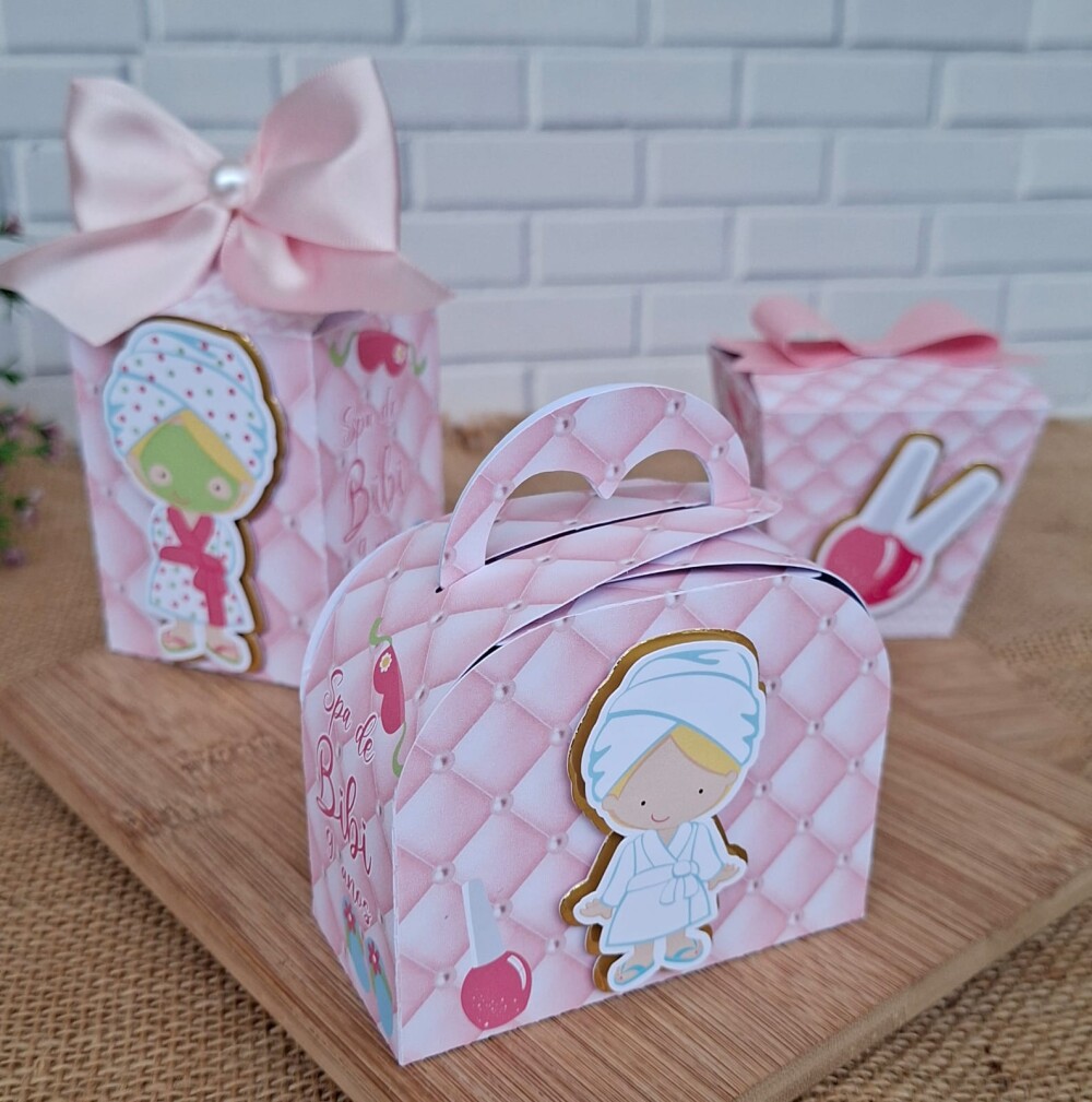 Kit caixas lembrancinha de festa Spa