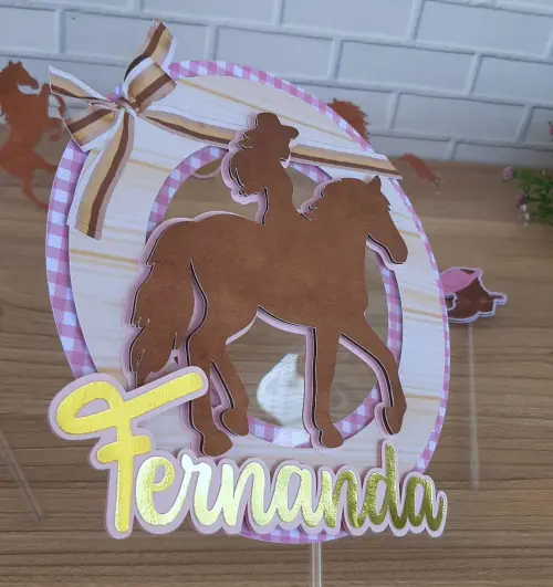 Topo de bolo Boiadeira