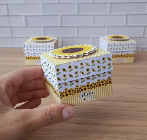 Caixinha Lembrancinha Girassol