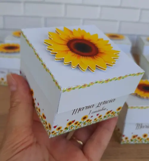 Caixinha Lembrancinha Girassol