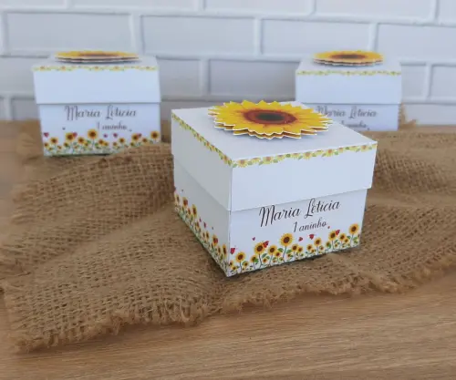 Caixinha Lembrancinha Girassol