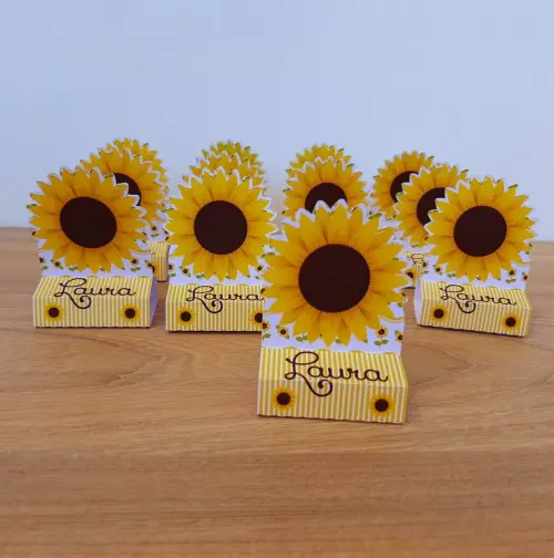 Caixinha para 2 chocolates B i s Girassol