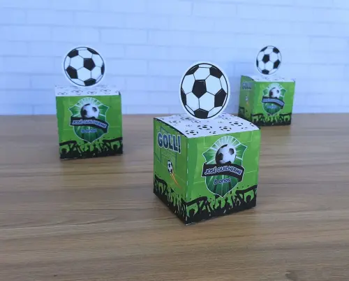 Caixinha para lembrancinha festa futebol