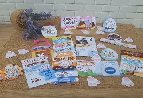 Kit Caça aos ovos de páscoa interativo