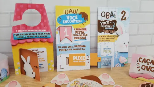 Kit Caça aos ovos de páscoa interativo