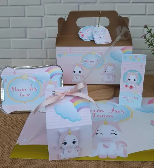 Kit festa na escola Unicórnio