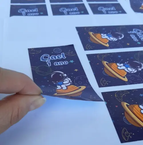 Adesivo para Giz de Cera Galáxia