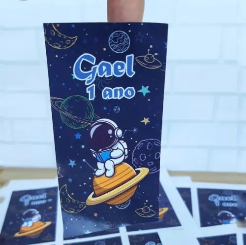 Adesivo para Giz de Cera Galáxia