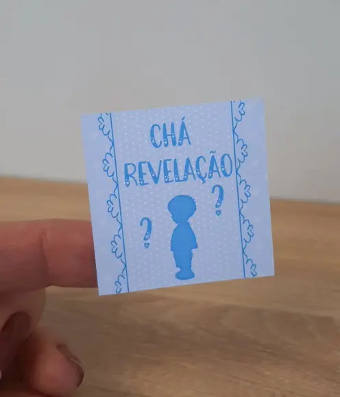 Adesivo Personalizado para Chá Revelação