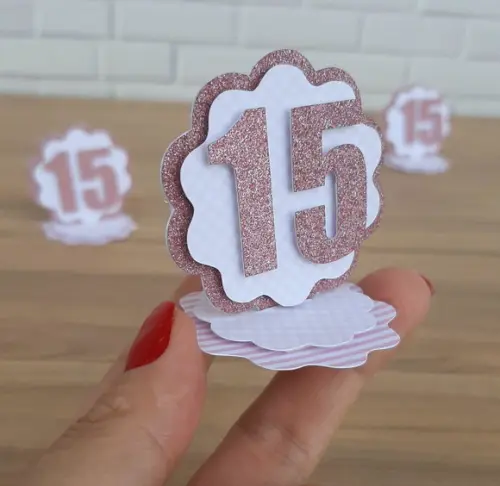 Aplique 3d para Lembrancinha 15 Anos