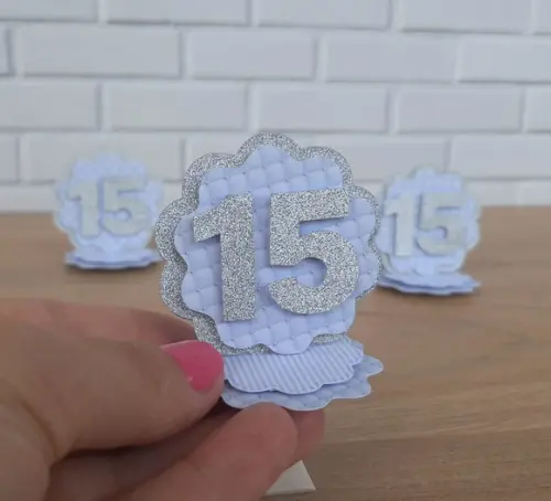 Aplique 3d para Lembrancinha 15 Anos