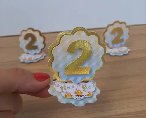 Aplique com Número para Festa Junina
