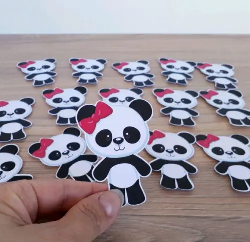 Aplique para Tubete Panda Rosa