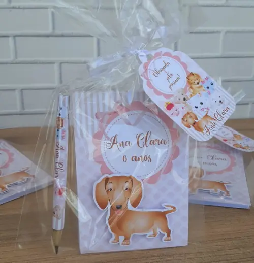 Bloquinho com Mini Lápis Cachorrinho