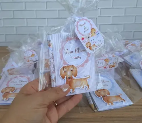 Bloquinho com Mini Lápis Cachorrinho