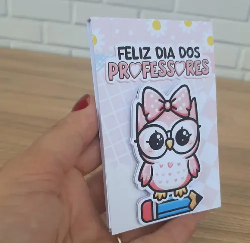 Bloquinho para Lembrancinha Dia dos Professores