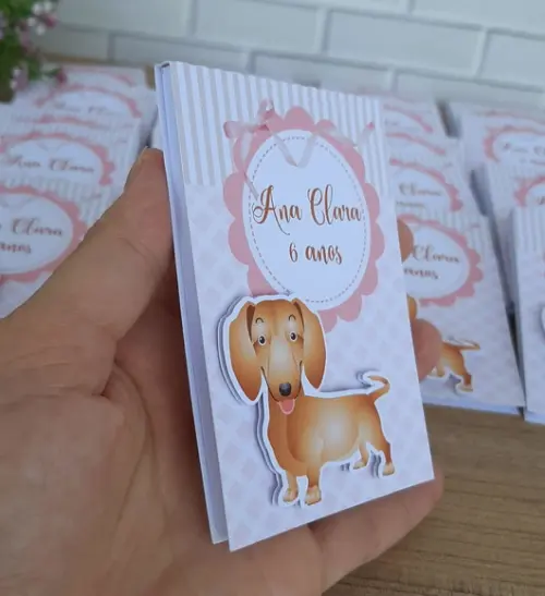 Bloquinho com Mini Lápis Cachorrinho