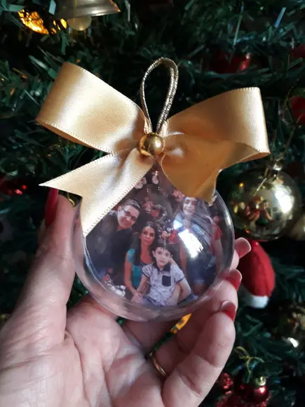 Bolinha de Natal Personalizada com Foto