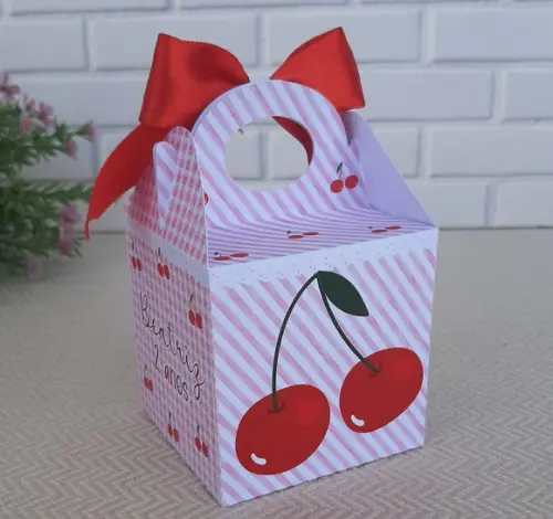 Caixa Box Cerejinha com Laço