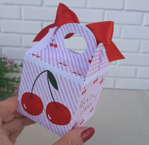 Caixa Box Cerejinha com Laço