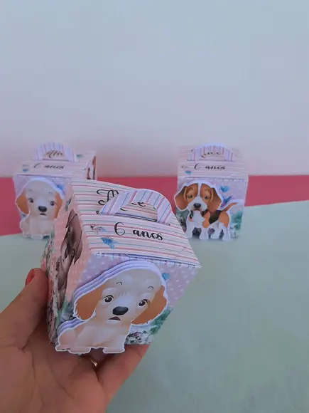 Caixa Cubo Cachorros