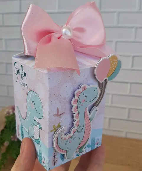 Caixa Milk Dinossauro Rosa