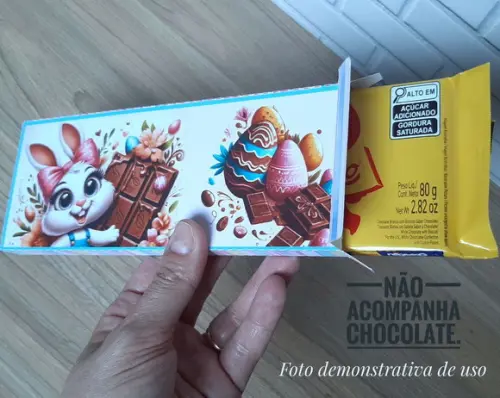 Caixa para Chocolate em Barra Páscoa