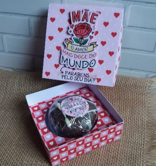 Caixa para Pão de Mel ou Sabonete Dia das Mães