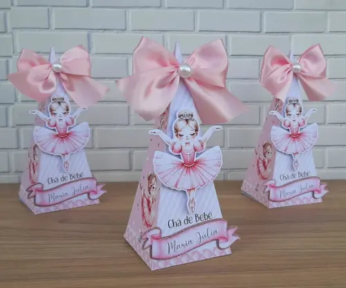 Caixa Pirâmide Lembrancinha Bailarina