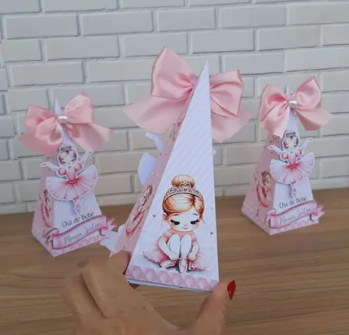 Caixa Pirâmide Lembrancinha Bailarina
