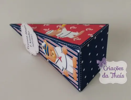 Caixa Pirâmide Ursinho Marinheiro