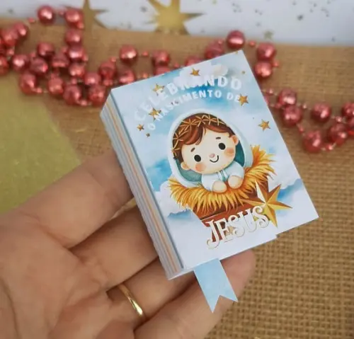 Caixinha Bíblia para Lembrancinha de Natal